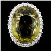 Image 1 : 18K Gold 15.81ct Tourmaline & 1.07ct Diamond Ring