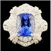 Image 1 : 14K Gold 3.41ct Tanzanite & 1.54ctw Diamond Ring