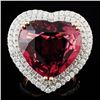 Image 1 : 18K Gold 16.47ct Rubellite Tourmaline & 1.76ctw Di