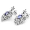 Image 2 : 14K Gold 3.00ct Tanzanite & 2.50ct Diamond Earring