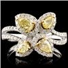 Image 1 : 18K Gold 1.22ctw Fancy Diamond Ring