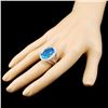 Image 3 : 18K Gold 14.85ct Topaz & 0.66ctw Diamond Ring