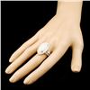 Image 3 : 14K Gold 7.37ct Opal & 0.99ctw Diamond Ring