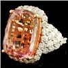 Image 2 : 14K Gold 20.05ct Tourmaline & 2.88ctw Diamond Ring