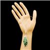 Image 3 : 14K Gold 7.93ctw Emerald & 1.05ctw Diamond Pendant
