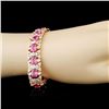 Image 3 : 14K Gold 13.81ct Sapphire & 1.20ctw Diamond Bracel
