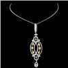 Image 2 : 18K Gold 1.24ctw Fancy Diamond Pendant