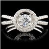Image 1 : 18K White Gold 0.76ctw Diamond Ring