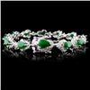 Image 2 : 14K White Gold 7.68ct Emerald & 2.51ctw Diamond Br