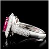 Image 3 : 18K White Gold 2.38ct Ruby & 1.31ct Diamond Ring