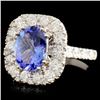 Image 2 : 14K Gold 2.16ct Tanzanite & 1.71ctw Diamond Ring