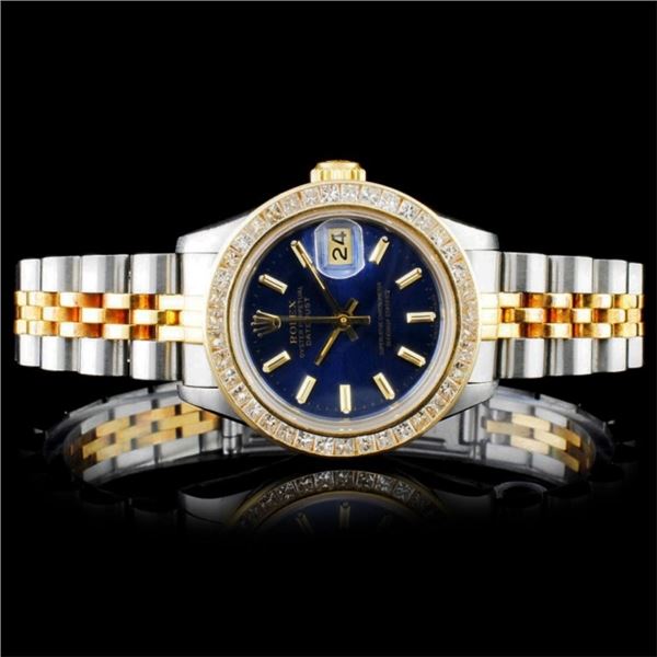 Rolex YG/SS DateJust 2.00ct Diamond Ladies Wristwa