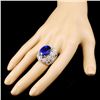 Image 3 : 18K Gold 15.49ct Tanzanite & 2.68ctw Diamond Ring