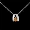 Image 1 : 14K Gold 0.45ctw Fancy Color Diamond Pendant