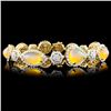 Image 1 : 14K Gold 12.08ctw Opal & 3.08ctw Diamond Bracelet