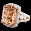 Image 2 : 14K Rose Gold 13.88ct Morganite & 1.53ct Diamond R