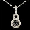 Image 1 : 14K Gold 0.62ctw Fancy Diamond Pendant