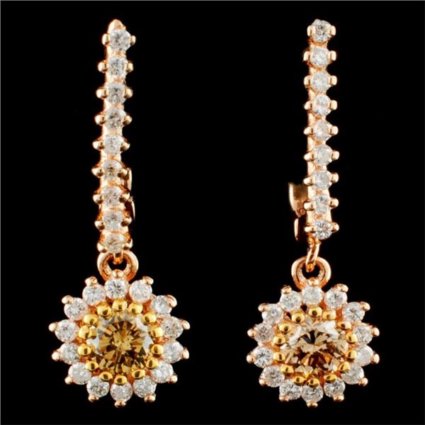 14K Gold 0.71ctw Diamond Earrings