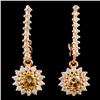 Image 1 : 14K Gold 0.71ctw Diamond Earrings