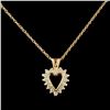 Image 1 : 14K Gold 0.36ctw Diamond Pendant