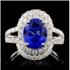 Image 1 : 18K White Gold 2.20ct Tanzanite & 1.05ctw Diamond