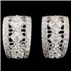 Image 1 : 18K Gold 1.75ctw Diamond Earrings