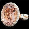 Image 2 : 14K Rose Gold 10.26ct Morganite & 1.00ct Diamond R