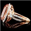 Image 3 : 14K Rose Gold 10.26ct Morganite & 1.00ct Diamond R