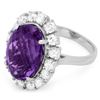 Image 2 : 14K Gold 10ct Amethyst & 2.00ct Diamond Ring