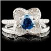 Image 1 : 18K White Gold 1.52ctw Fancy Color Diamond Ring