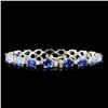 Image 2 : 14K Gold 14.86ctw Tanzanite & 0.93ctw Diamond Brac