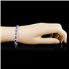 Image 3 : 14K Gold 14.86ctw Tanzanite & 0.93ctw Diamond Brac