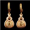 Image 1 : 14K Gold 0.61ctw Diamond Earrings