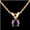 Image 1 : 14K Gold 0.50ctw Sapphire Pendant
