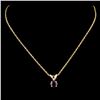 Image 2 : 14K Gold 0.50ctw Sapphire Pendant