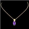 Image 2 : 14K Gold 2.42ct Amethyst Pendant
