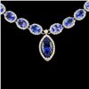 Image 2 : 14K Gold 38.99ctw Tanzanite & 7.74ctw Diamond Neck