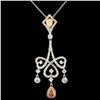 Image 1 : 18K Gold 2.18ctw Fancy Diamond Pendant