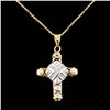 Image 1 : 14K Gold 0.27ctw Diamond Pendant