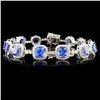 Image 1 : 14K Gold 14.84ctw Tanzanite & 2.87ctw Diamond Brac