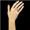 Image 4 : 18K Gold 8.23ct Kunzite & 1.35ctw Diamond Ring