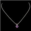 Image 2 : 14K Gold 0.67ctw Sapphire Pendant