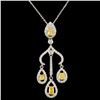 Image 1 : 18K Gold 0.90ctw Fancy Diamond Pendant