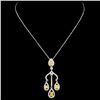 Image 2 : 18K Gold 0.90ctw Fancy Diamond Pendant