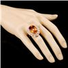 Image 3 : 14K Gold 13.82ct Citrine & 2.30ctw Diamond Ring