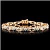 Image 1 : 14K Gold 9.15ct Morganite & 1.50ctw Diamond Bracel
