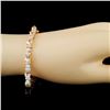 Image 3 : 14K Gold 9.15ct Morganite & 1.50ctw Diamond Bracel