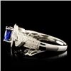 Image 4 : 18K Gold 0.93ct Sapphire & 0.48ctw Diamond Ring