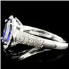 Image 3 : 18K Gold 2.36ct Tanzanite & 0.50ctw Diamond Ring
