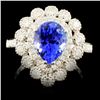 Image 1 : 18K Gold 1.95ct Tanzanite & 0.87ctw Diamond Ring